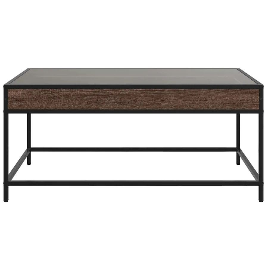 Table basse avec LED Infinity chêne marron 90x50x41 cm - 6