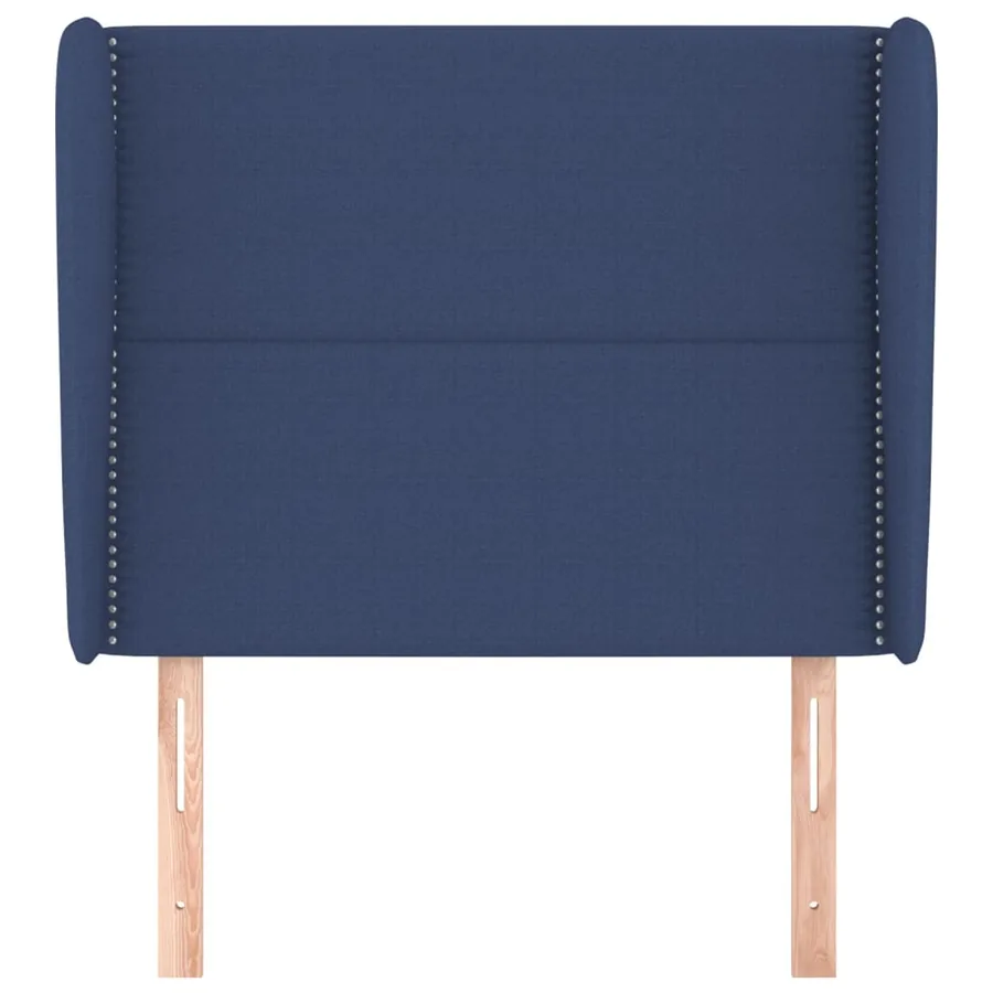 Tête de lit avec oreilles Bleu 93x23x118/128 cm Tissu - 3