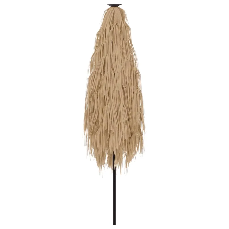 Parasol de jardin avec LED et mât en acier marron 388x388x248cm - 7