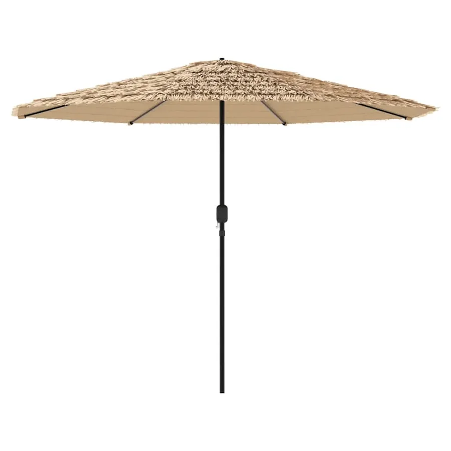 Parasol de jardin avec mât en acier marron 324x324x247 cm - 5