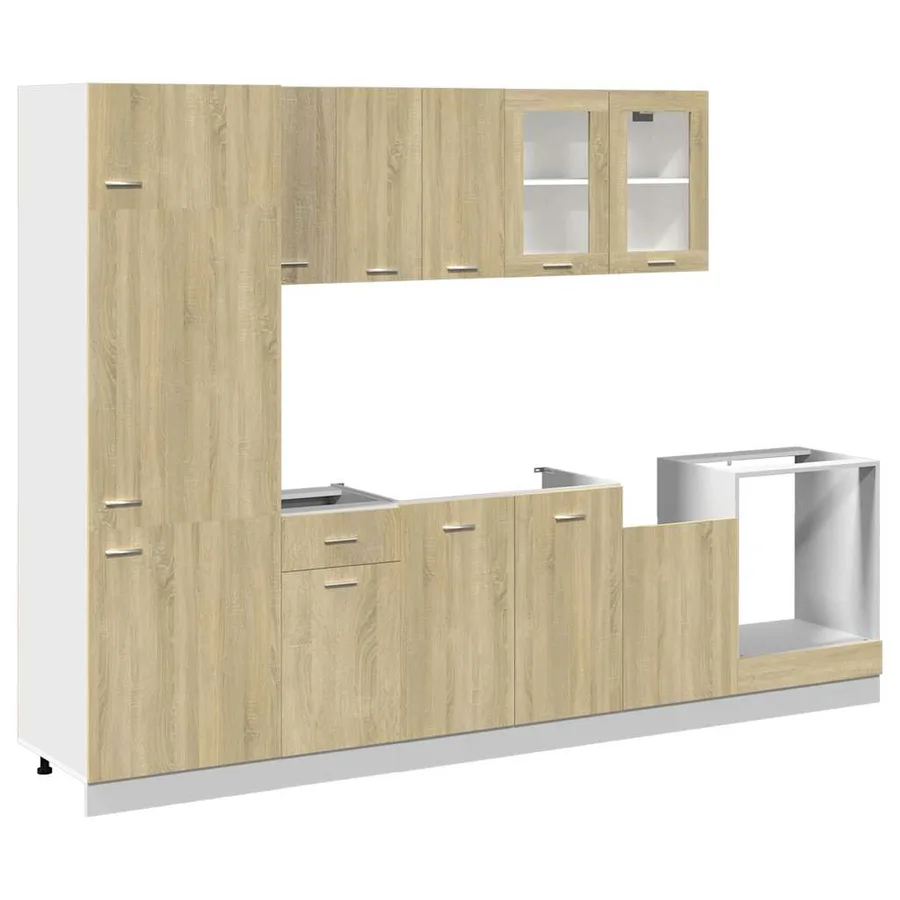 Ensemble de 8 meubles de cuisine "Lyon" en chêne Sonoma - 2