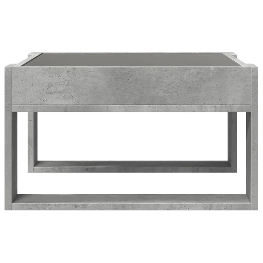 Table basse avec LED infini gris béton 50x53x30 cm - 6