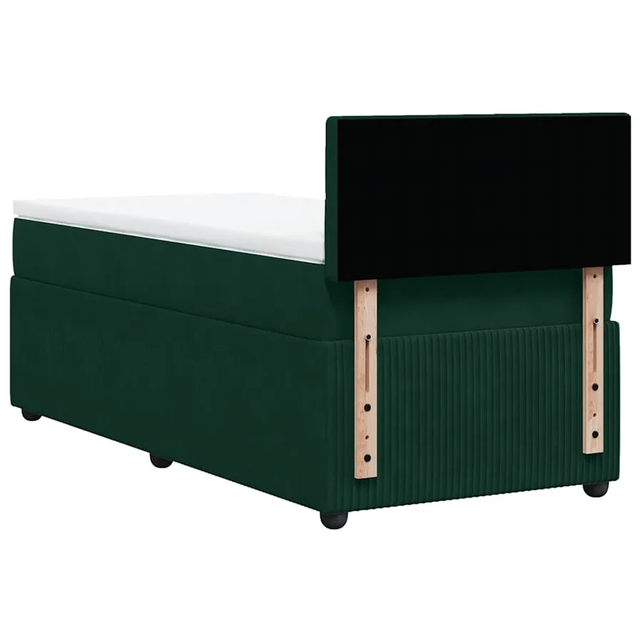 Sommier à lattes de lit avec matelas Vert foncé 90x200 cm - 10
