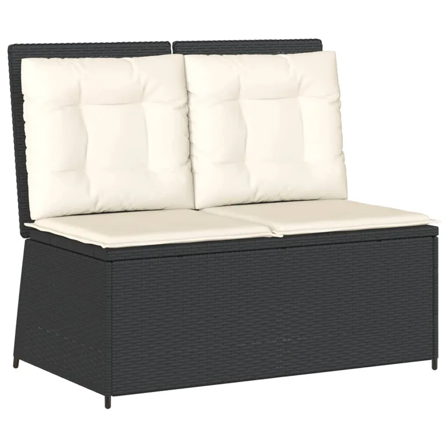 Salon de jardin 7 pcs avec coussins Noir Résine tressée 67 x 67 x 95 cm - 95,6 kg - 5