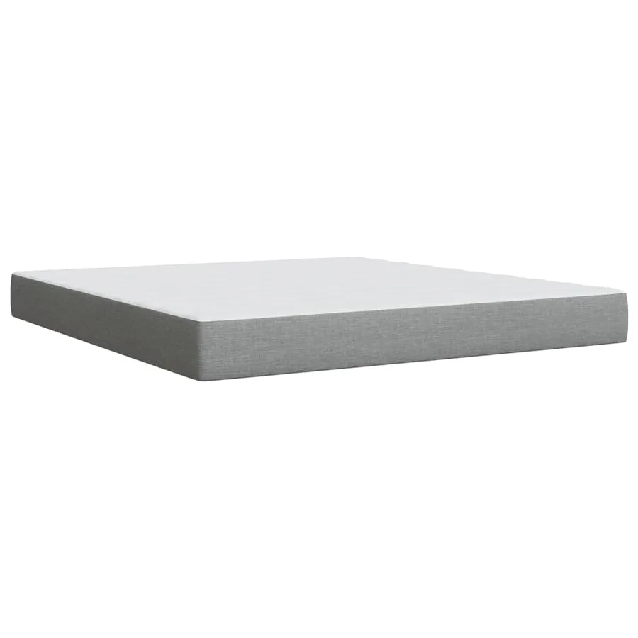 Sommier à lattes de lit avec matelas Gris clair 180x200cm Tissu - 9