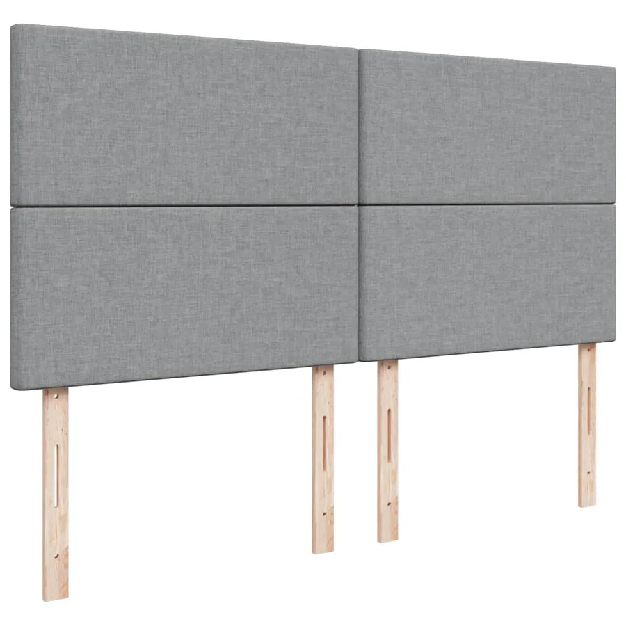 Sommier à lattes de lit avec matelas Gris clair 180x200cm Tissu - 7