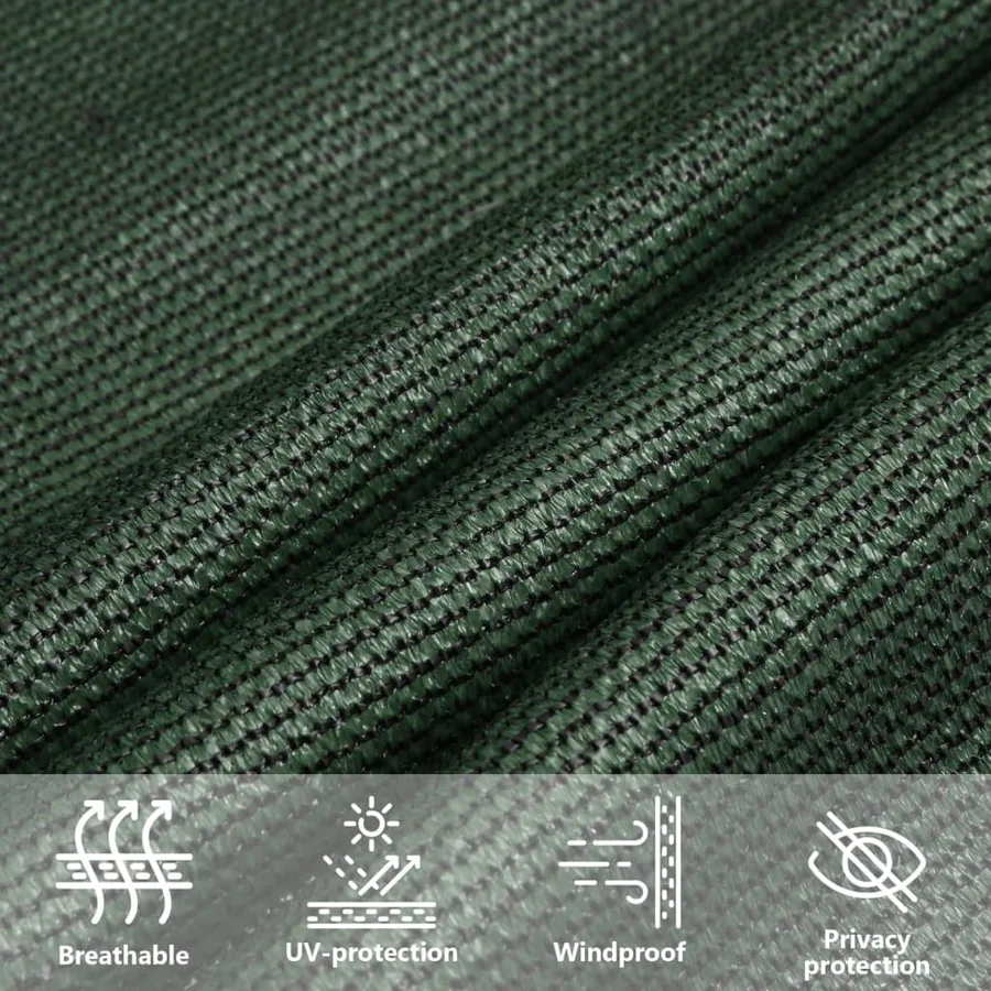 Voile d'ombrage 160 g/m² Vert foncé 2x2 m PEHD - 11