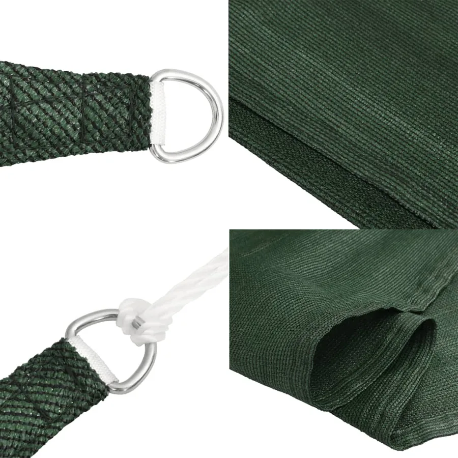Voile d'ombrage 160 g/m² Vert foncé 2x2 m PEHD - 7