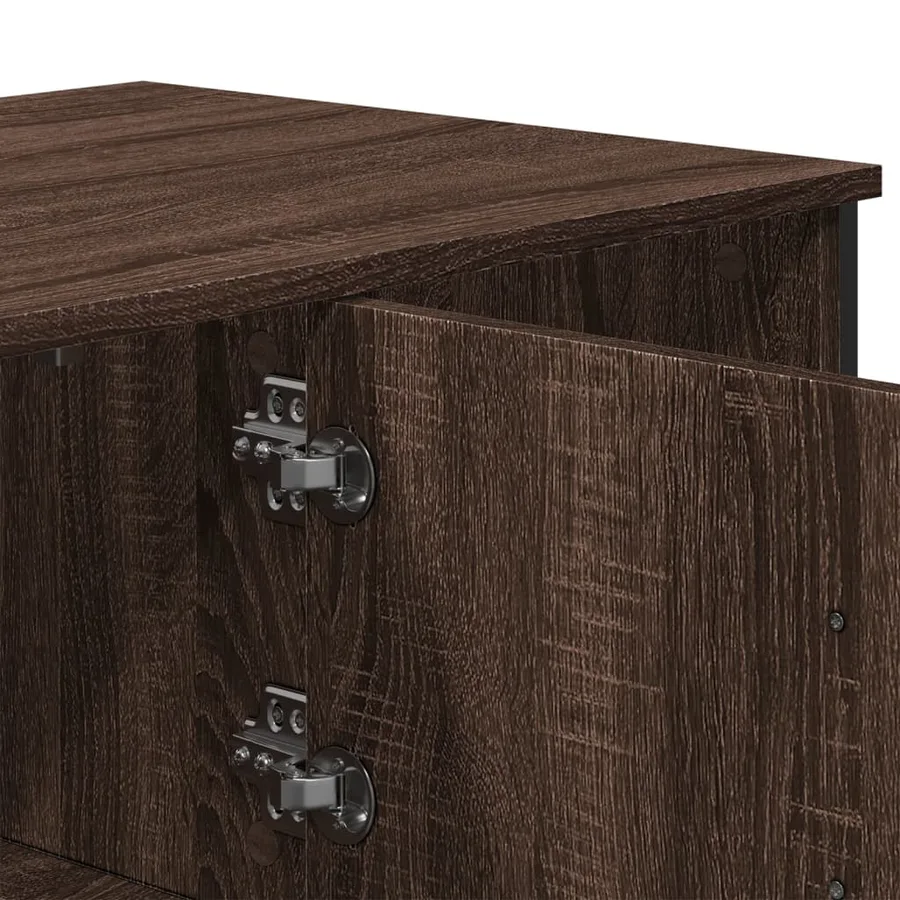 Table basse chêne marron 100x51x40 cm bois d'ingénierie - 11