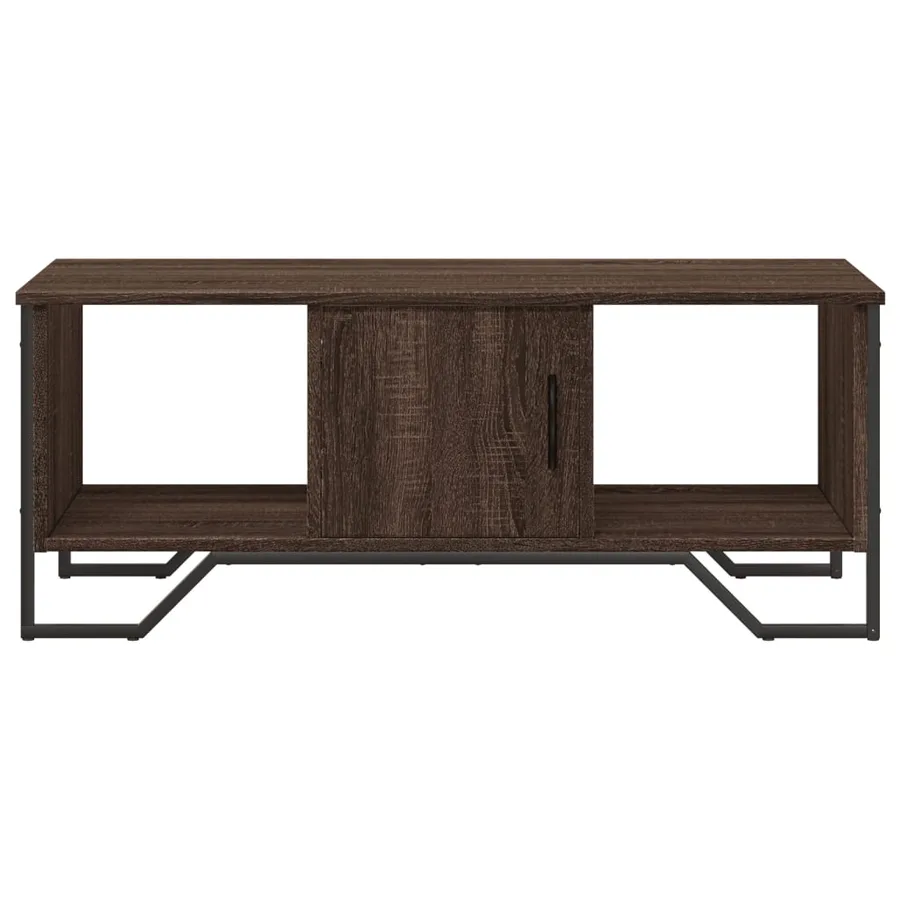 Table basse chêne marron 100x51x40 cm bois d'ingénierie - 5