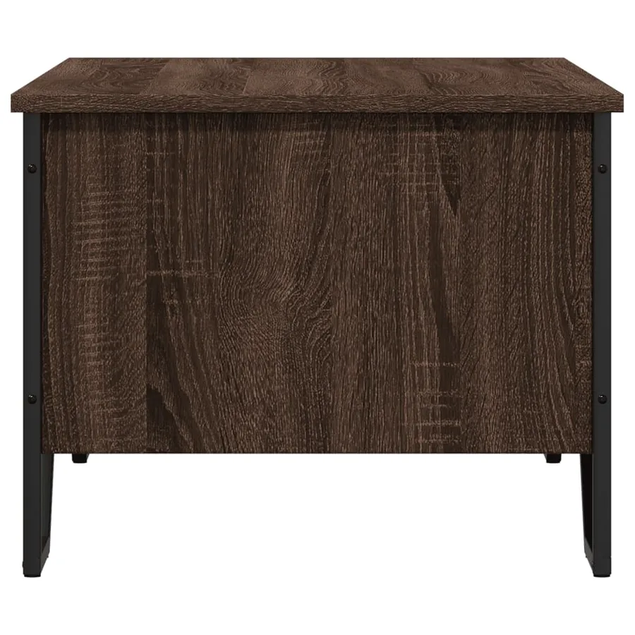 Table basse chêne marron 100x51x40 cm bois d'ingénierie - 6