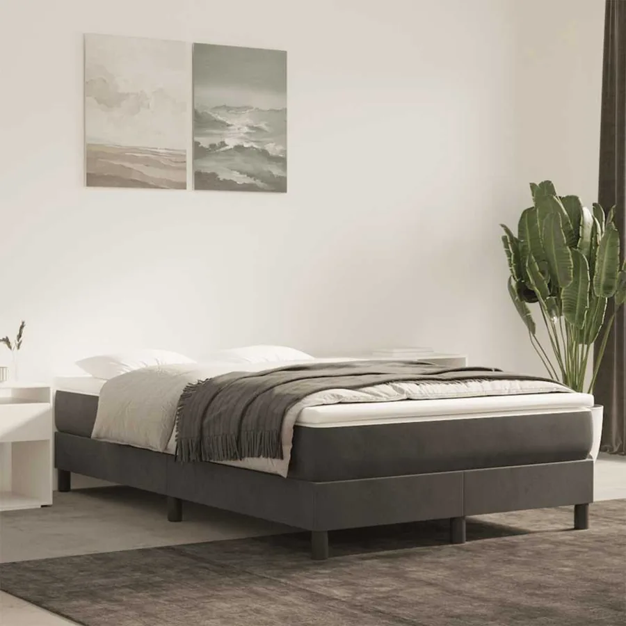 Matelas à ressorts ensachés 140 x 210 cm Gris foncé