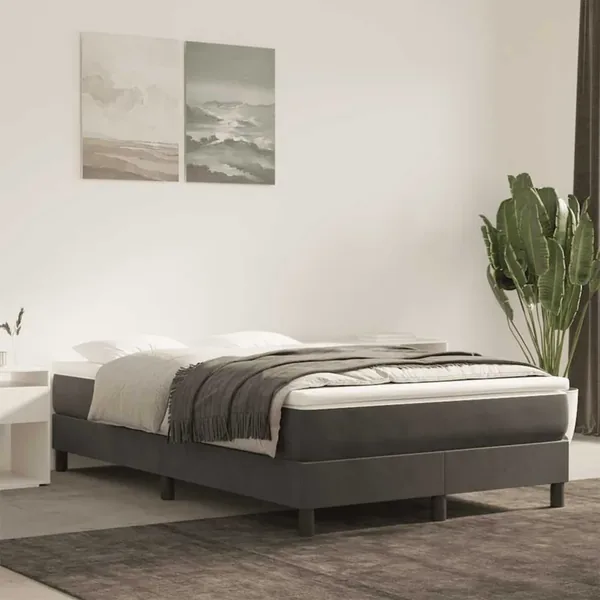 Matelas à ressorts ensachés 140 x 210 cm Gris foncé