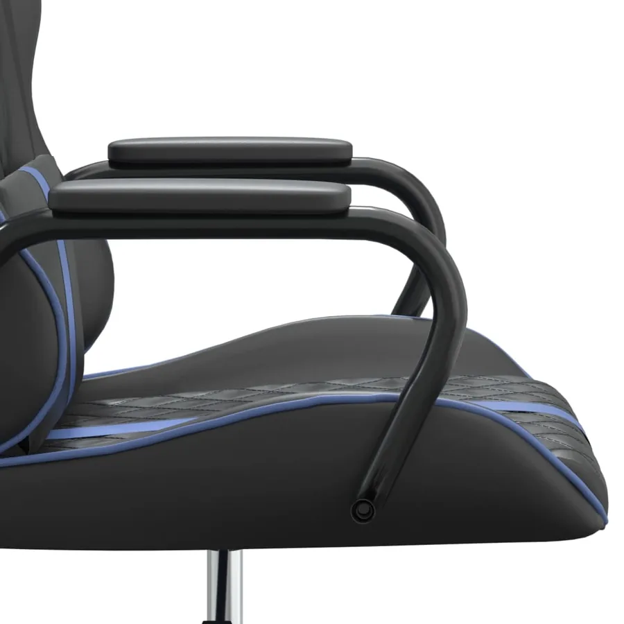 Chaise de jeu Noir et bleu Similicuir - 10