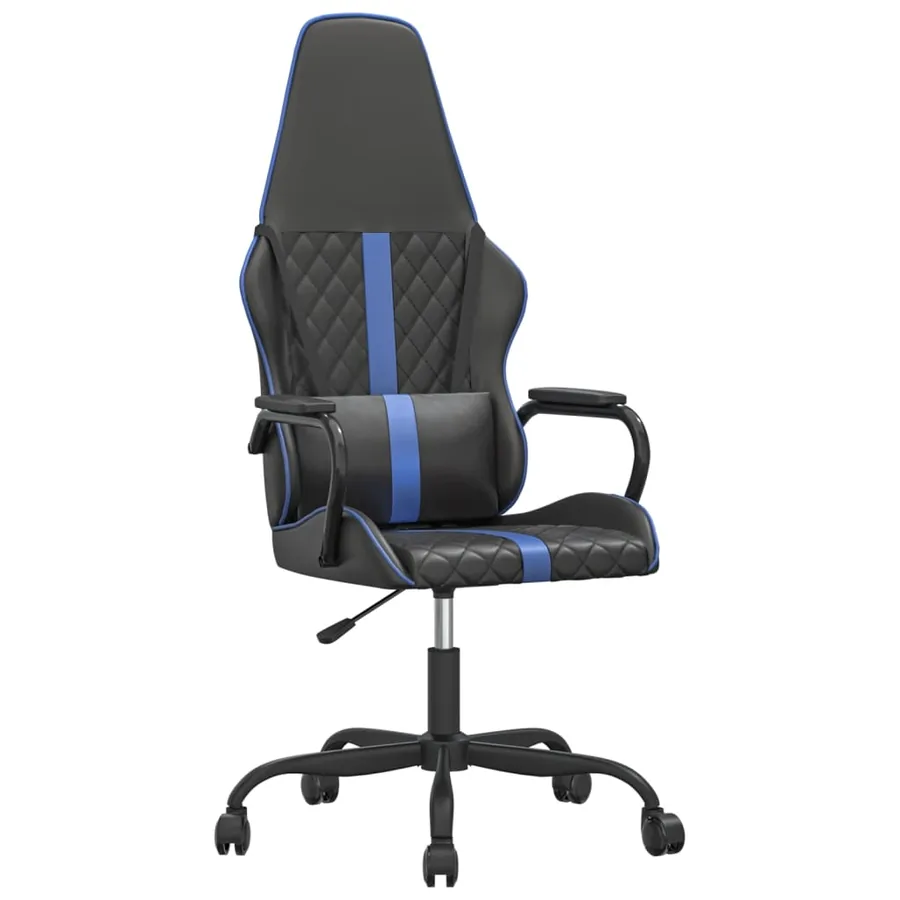 Chaise de jeu Noir et bleu Similicuir - 2