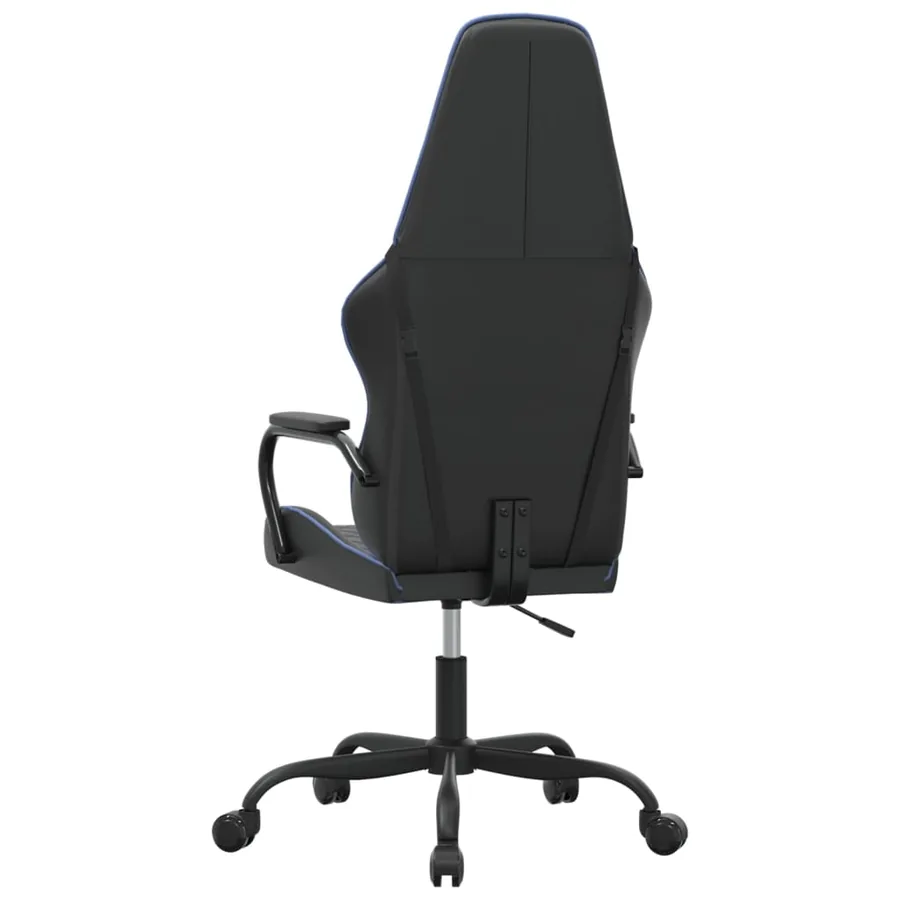 Chaise de jeu Noir et bleu Similicuir - 5