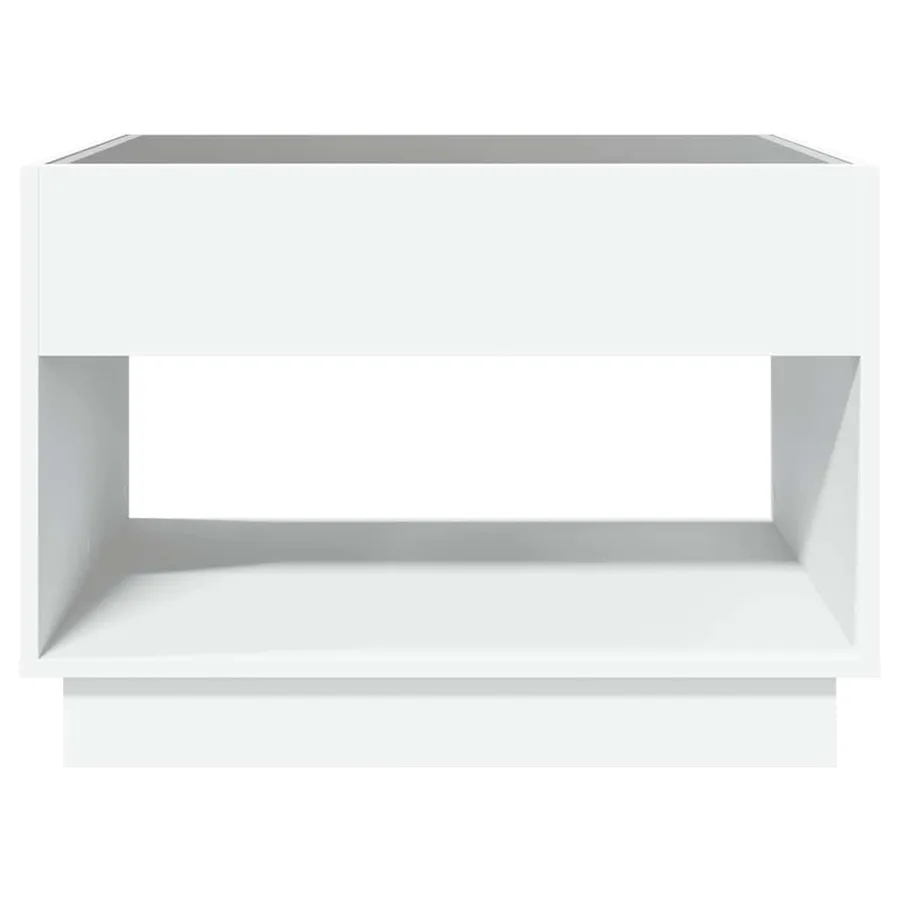 Table basse avec LED infini blanc 70x50x50 cm - 6