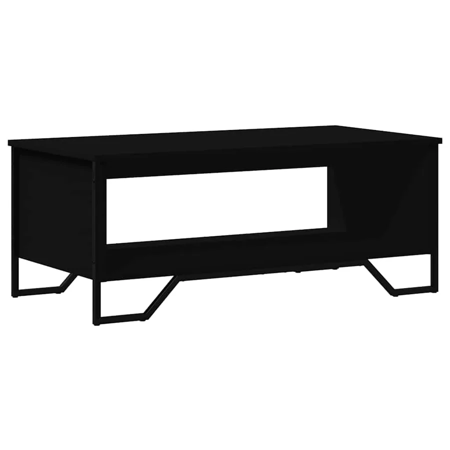 Table basse noir 100x51x40 cm bois d'ingénierie - 7