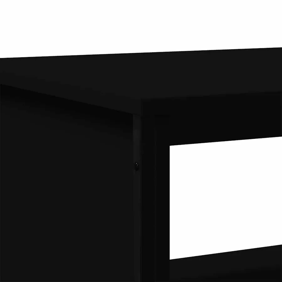 Table basse noir 100x51x40 cm bois d'ingénierie - 8