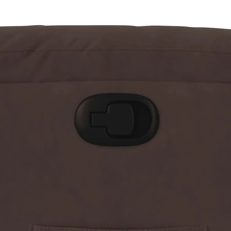 Fauteuil inclinable marron tissu microfibre - 12