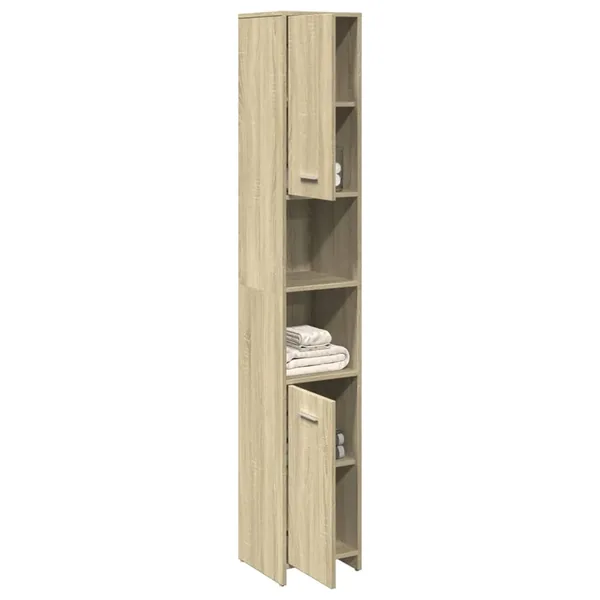 Armoire de salle de bain Chêne sonoma 30x30x183,5 cm Aggloméré