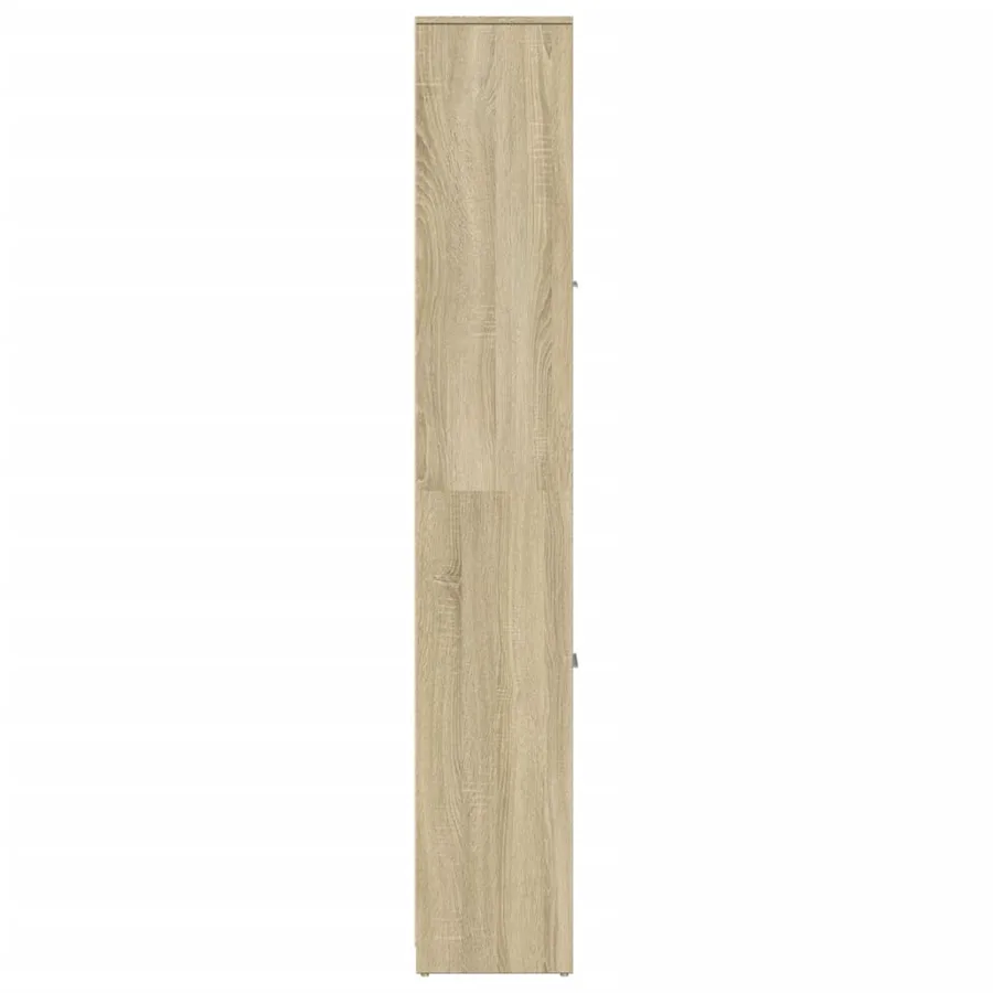 Armoire de salle de bain Chêne sonoma 30x30x183,5 cm Aggloméré - 6
