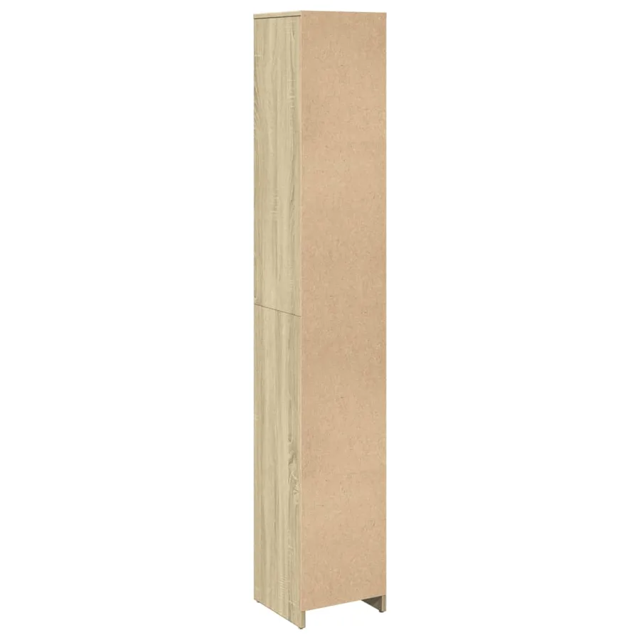 Armoire de salle de bain Chêne sonoma 30x30x183,5 cm Aggloméré - 7