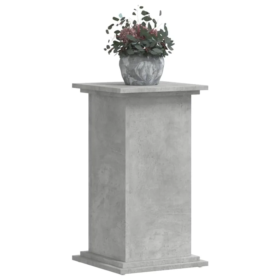 Support pour plantes gris béton 33x33x60 cm bois d'ingénierie - 7