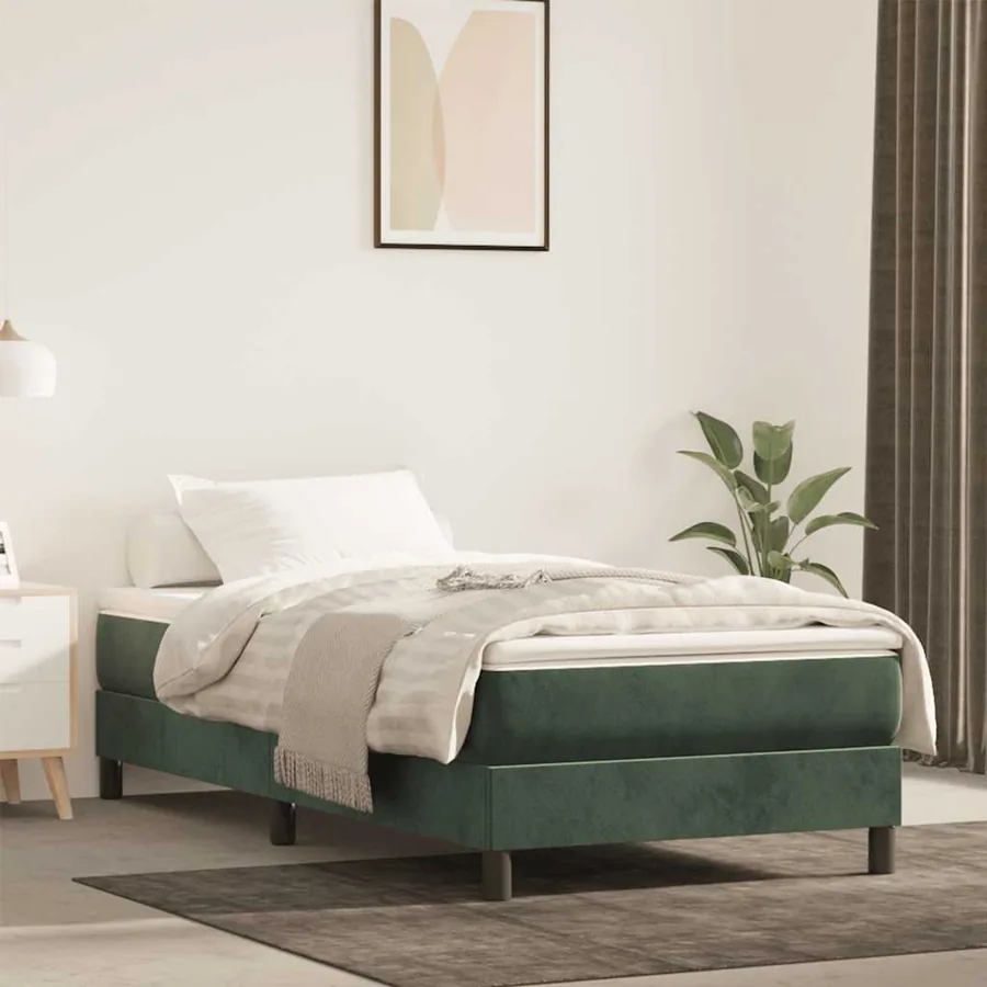 Matelas à ressorts ensachés 80 x 220 cm Vert foncé