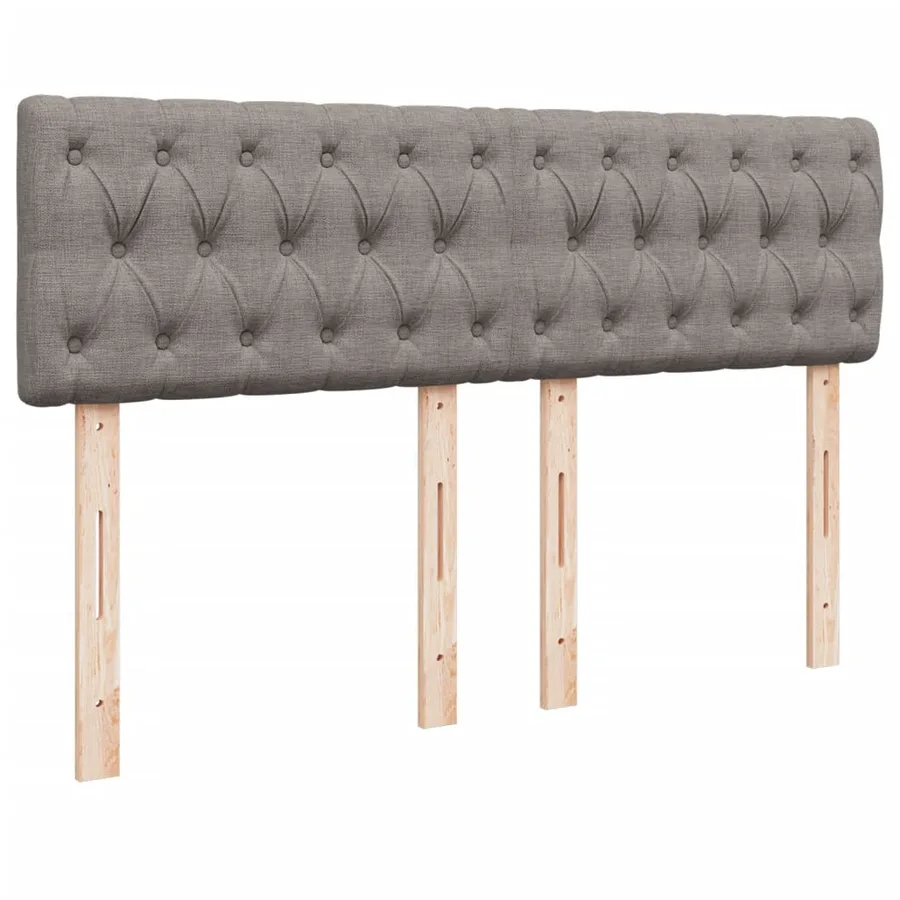 Sommier à lattes de lit avec matelas Taupe 140x190 cm Tissu - 12