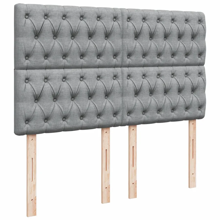 Sommier à lattes de lit avec matelas Gris clair 160x200cm Tissu - 7