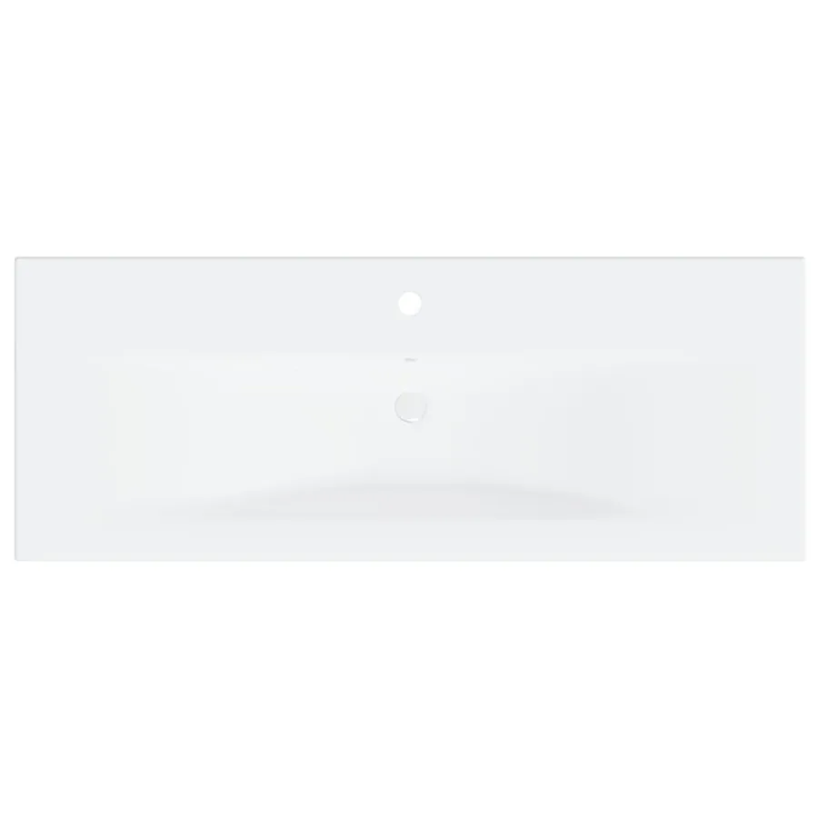 Armoire d'évier avec lavabo intégré blanc bois d'ingénierie - 12