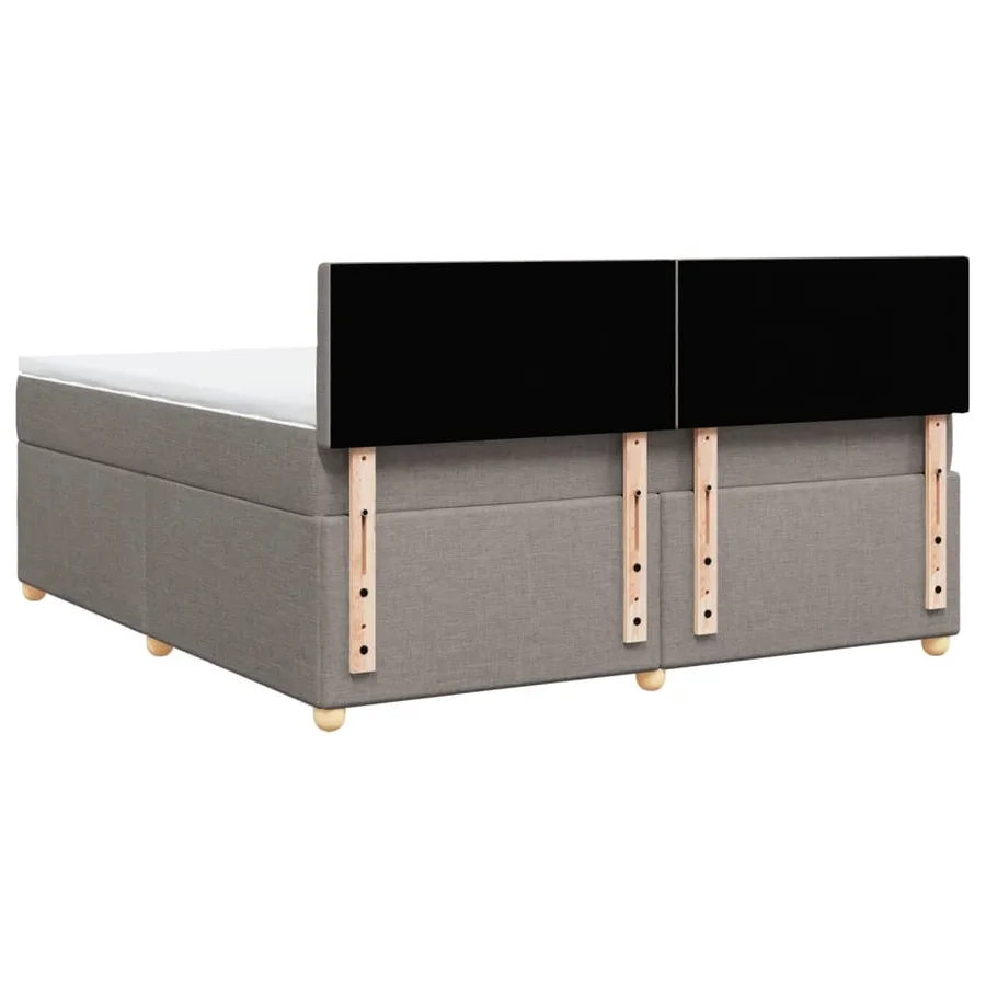 Sommier à lattes de lit avec matelas Taupe 180x200 cm Tissu - 6