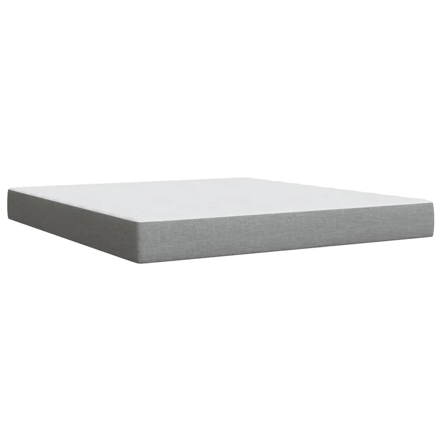 Sommier à lattes de lit avec matelas Gris clair 180x200cm Tissu - 11