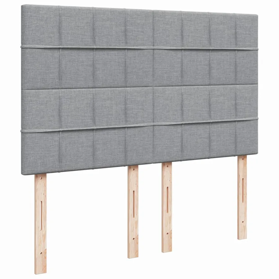 Sommier à lattes de lit avec matelas Gris clair 160x200cm Tissu - 7