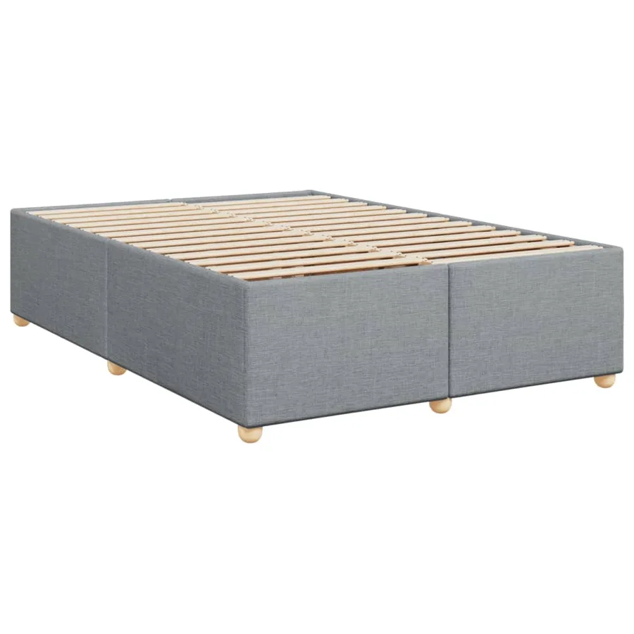 Sommier à lattes de lit avec matelas Gris clair 160x200cm Tissu - 8