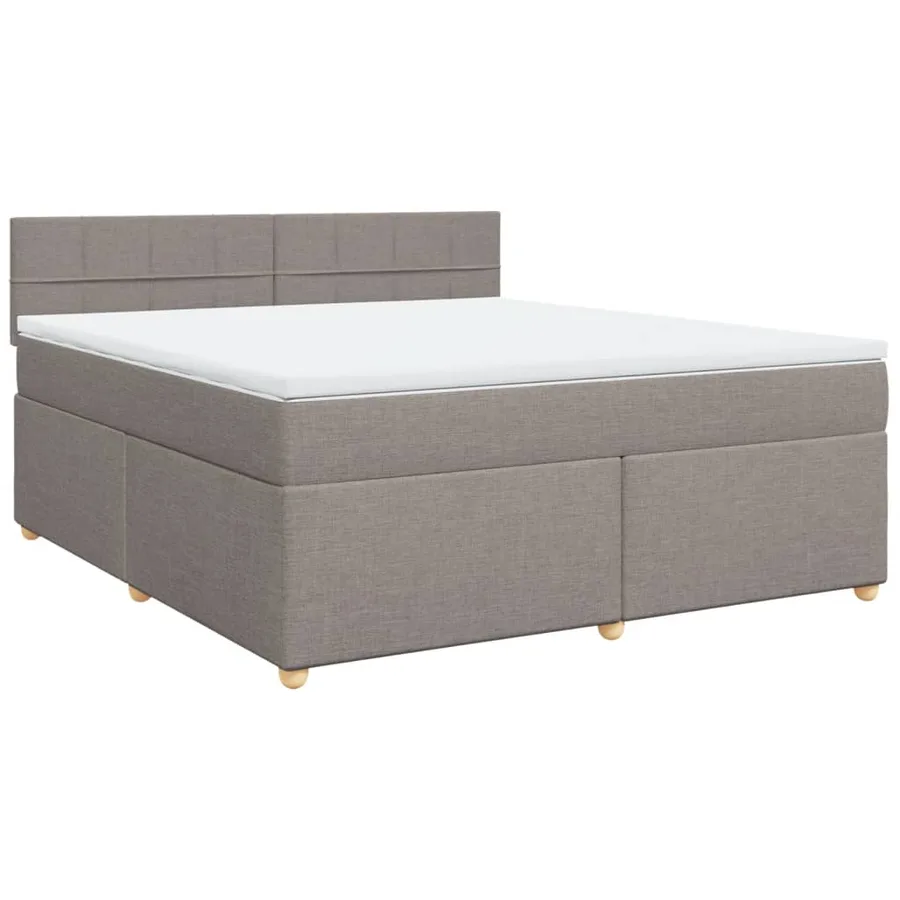 Sommier à lattes de lit avec matelas Taupe 180x200 cm Tissu - 2