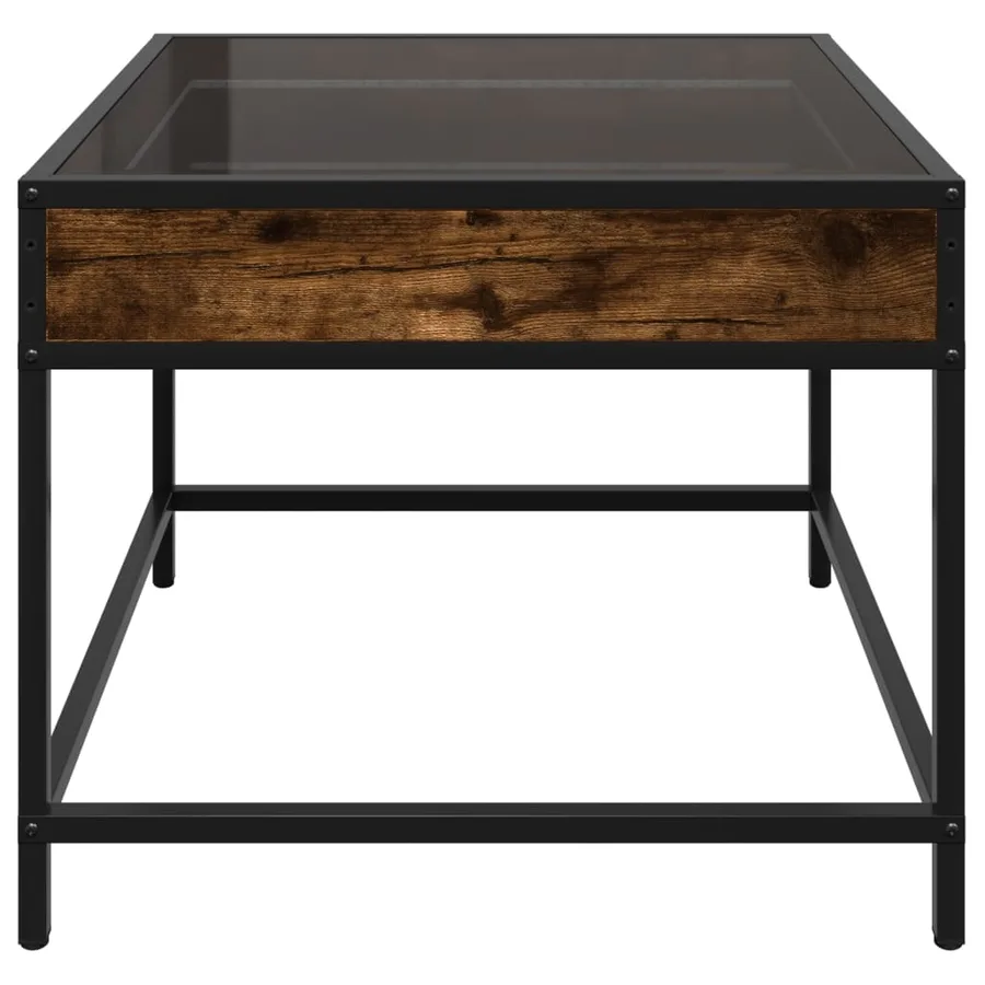 Table basse avec LED Infinity chêne fumé 50x50x41 cm - 7