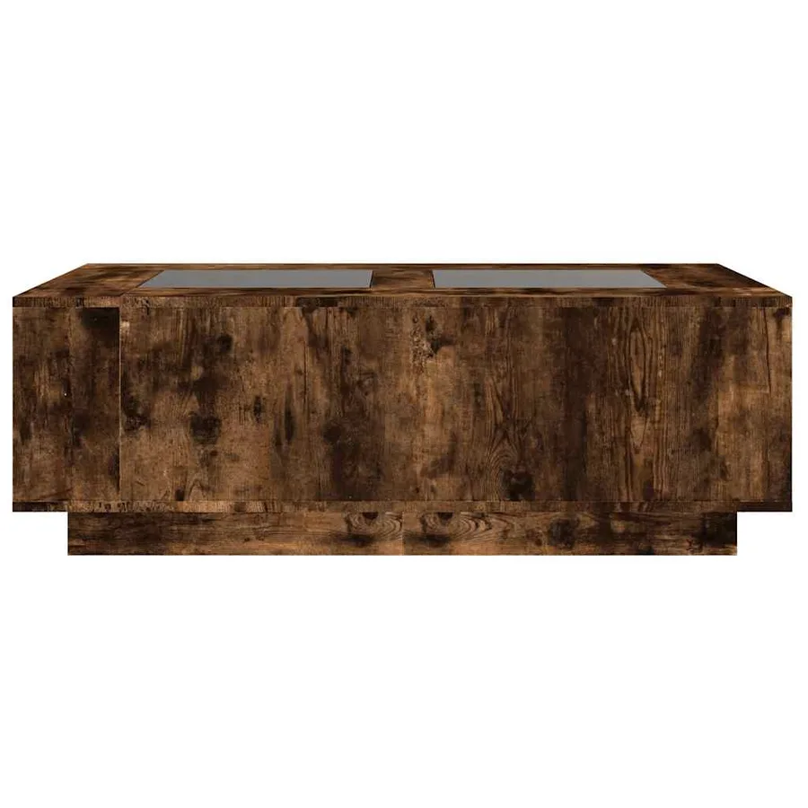 Table basse avec LED infini chêne fumé 116x69x40 cm - 6