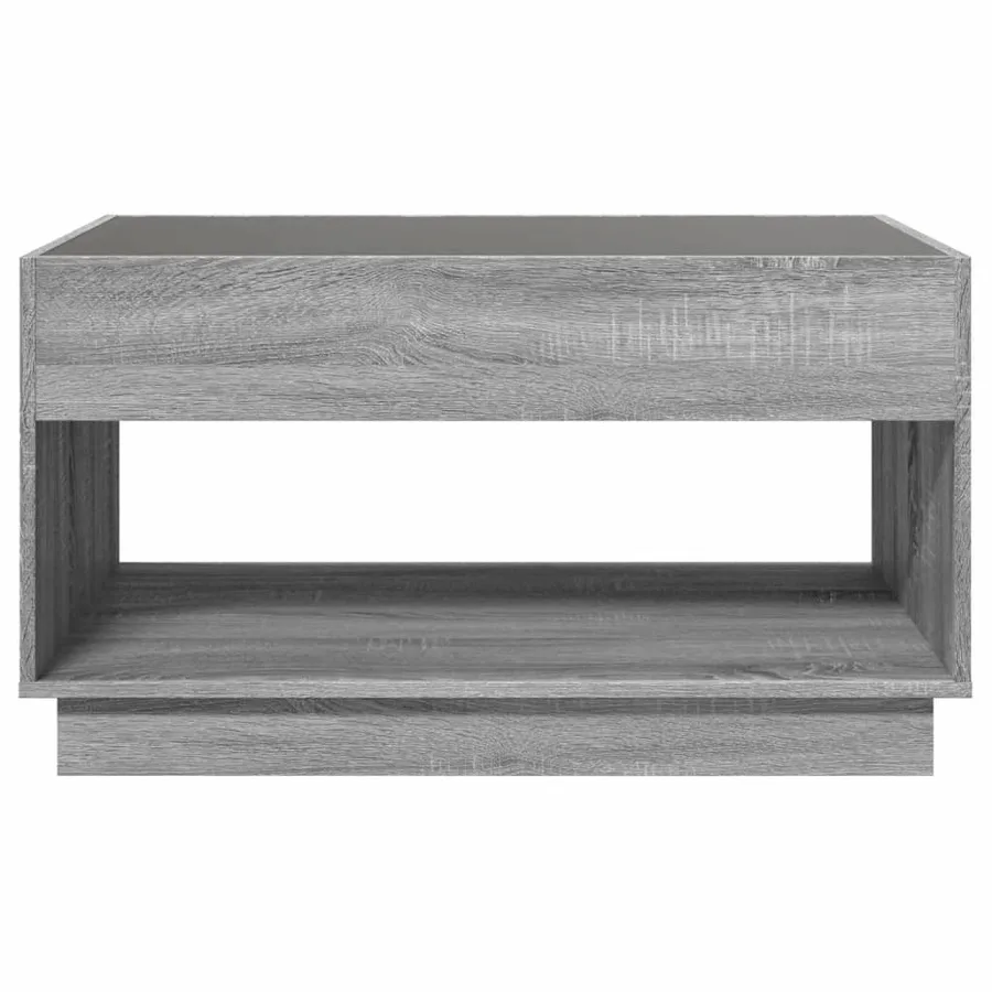 Table basse avec LED infini sonoma gris 90x50x50 cm - 6