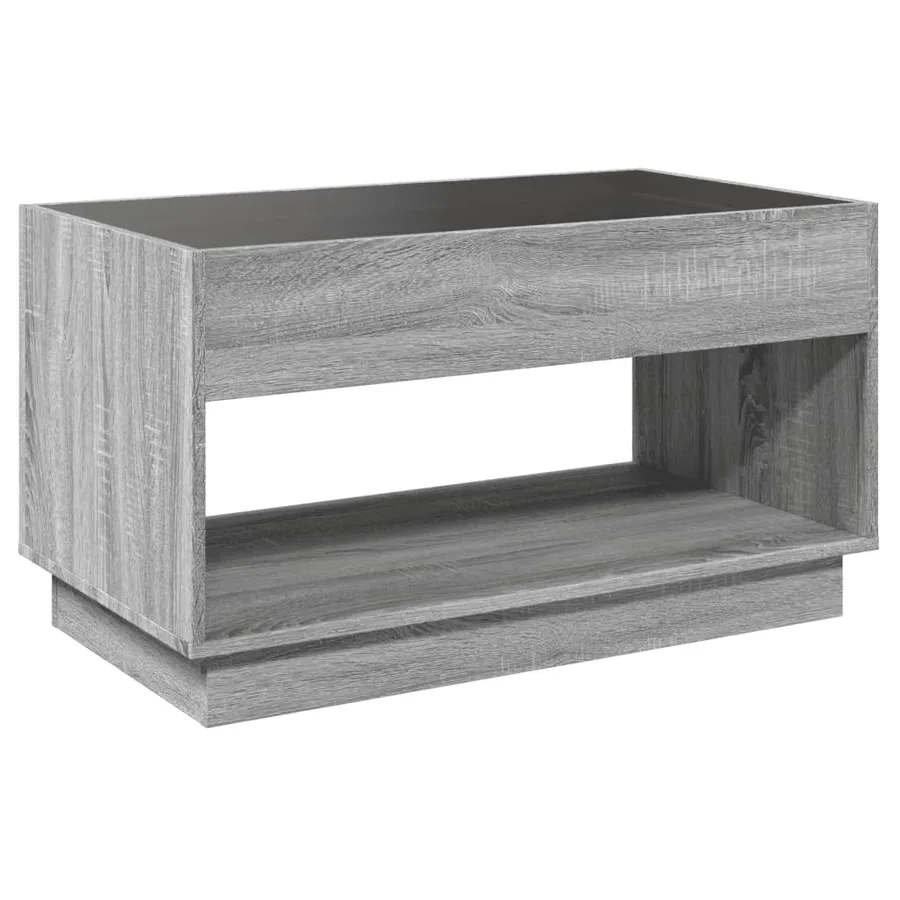 Table basse avec LED infini sonoma gris 90x50x50 cm - 8