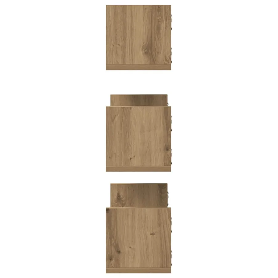 Étagères murales 3 pcs chêne artisanal bois d'ingénierie - 5