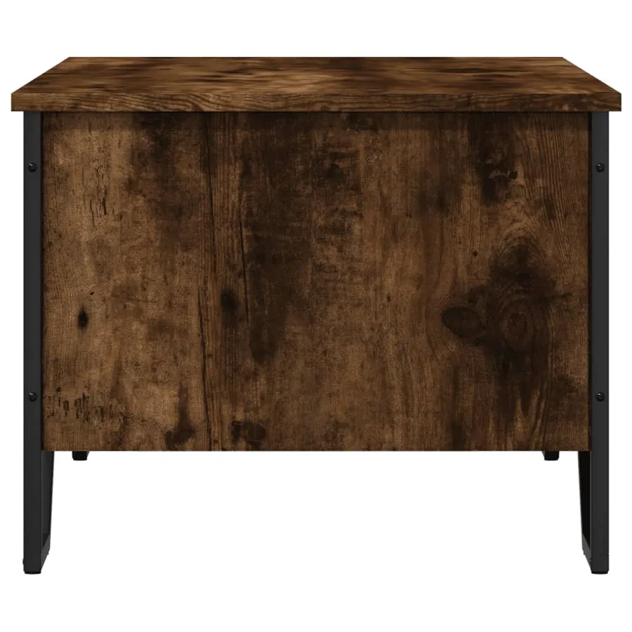 Table basse chêne fumé 100x51x40 cm bois d'ingénierie - 6