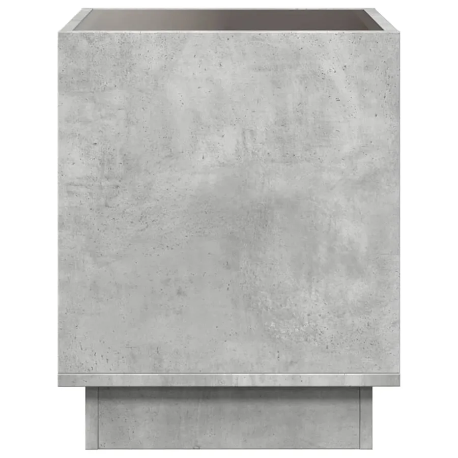 Table basse avec LED infini gris béton 40x40x50 cm - 7