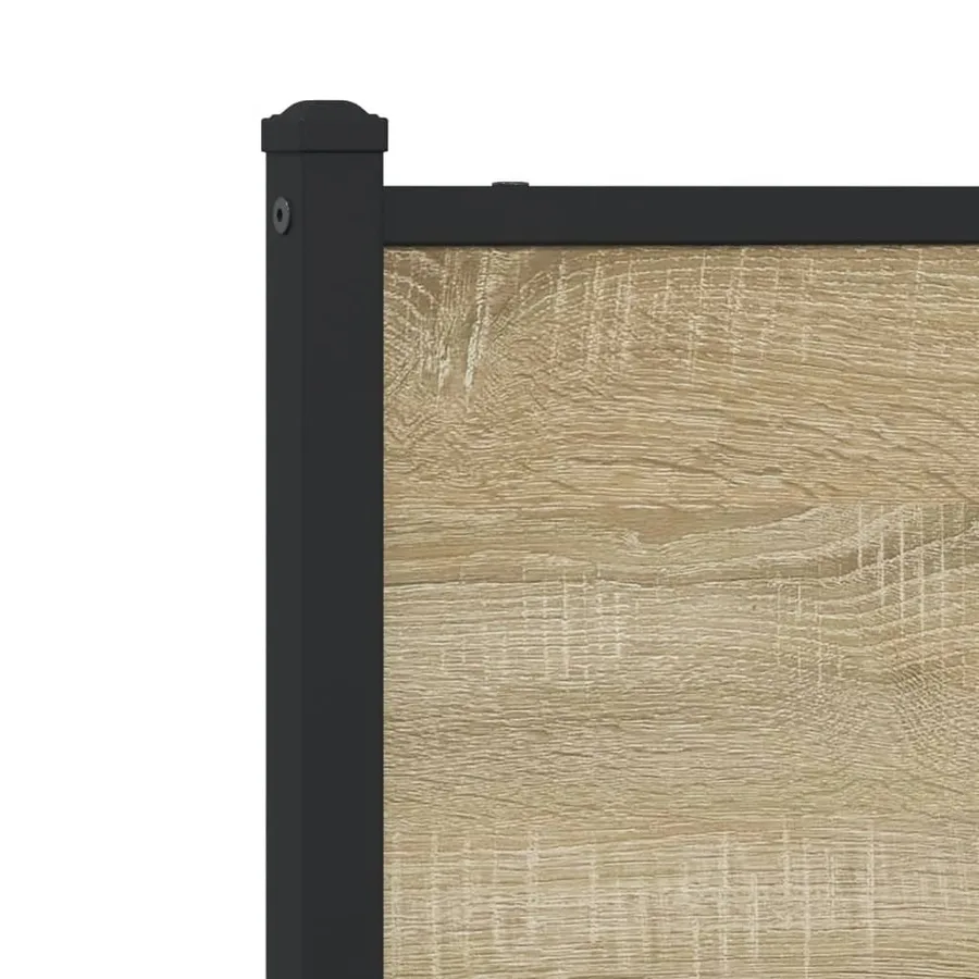 Cadre de lit en métal sans matelas chêne sonoma 140x190 cm - 9