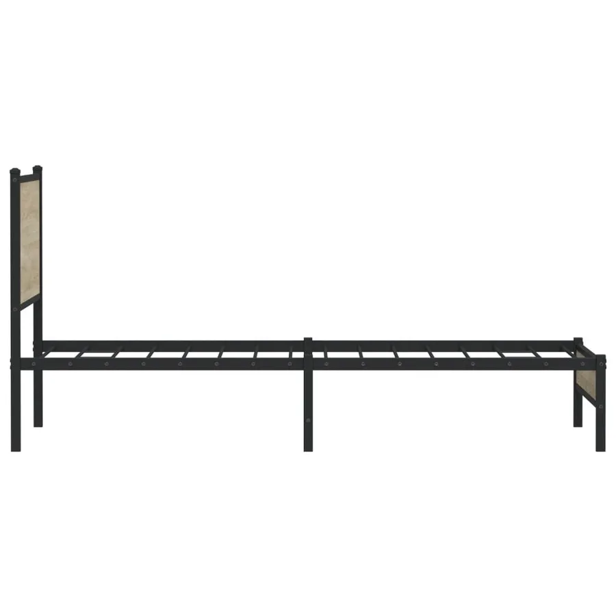 Cadre de lit en métal sans matelas chêne sonoma 100x200 cm - 6