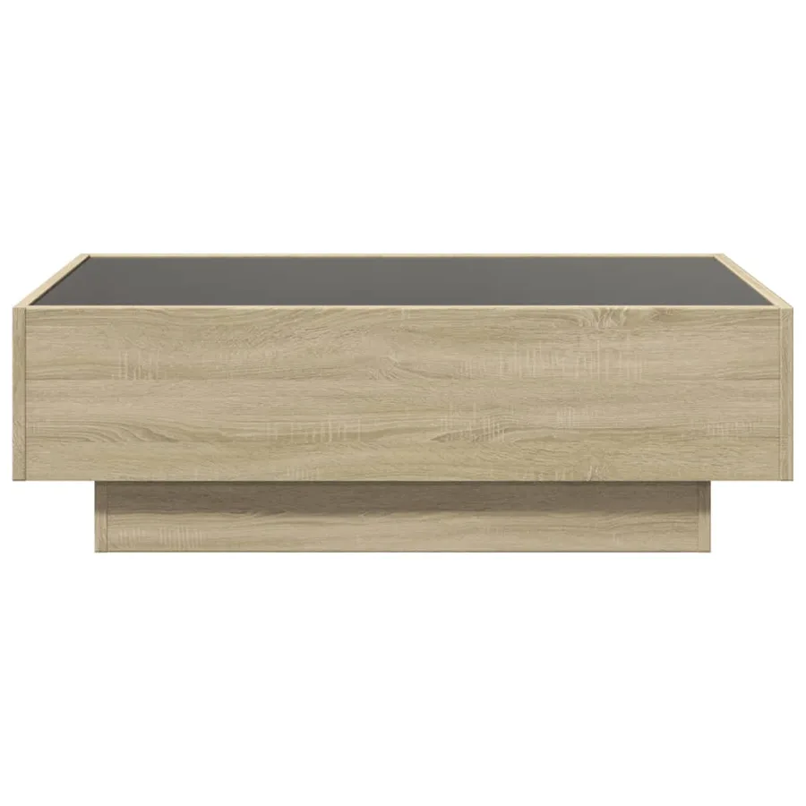 Table basse avec LED chêne sonoma 90x50x30 cm bois d'ingénierie - 6