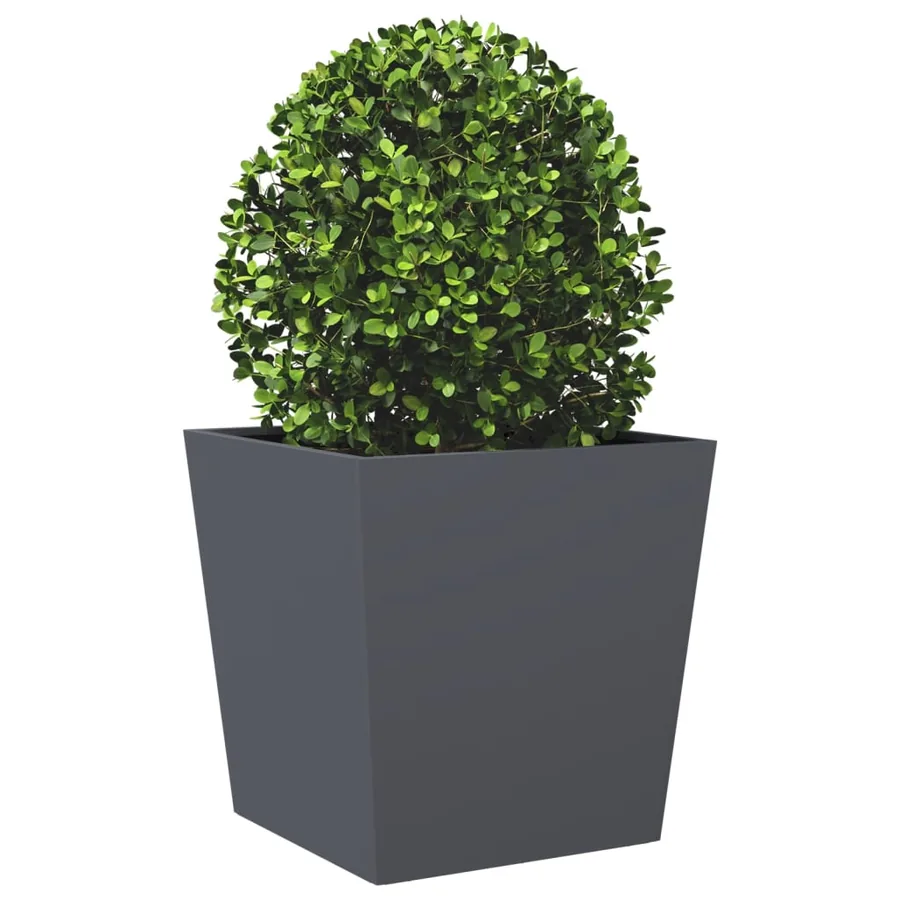 Jardinières 2 pcs anthracite 50x50x50 cm acier - 4