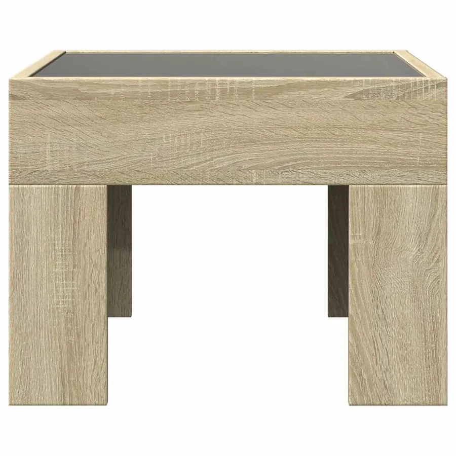 Table basse avec LED infini chêne sonoma 40x40x30 cm - 6