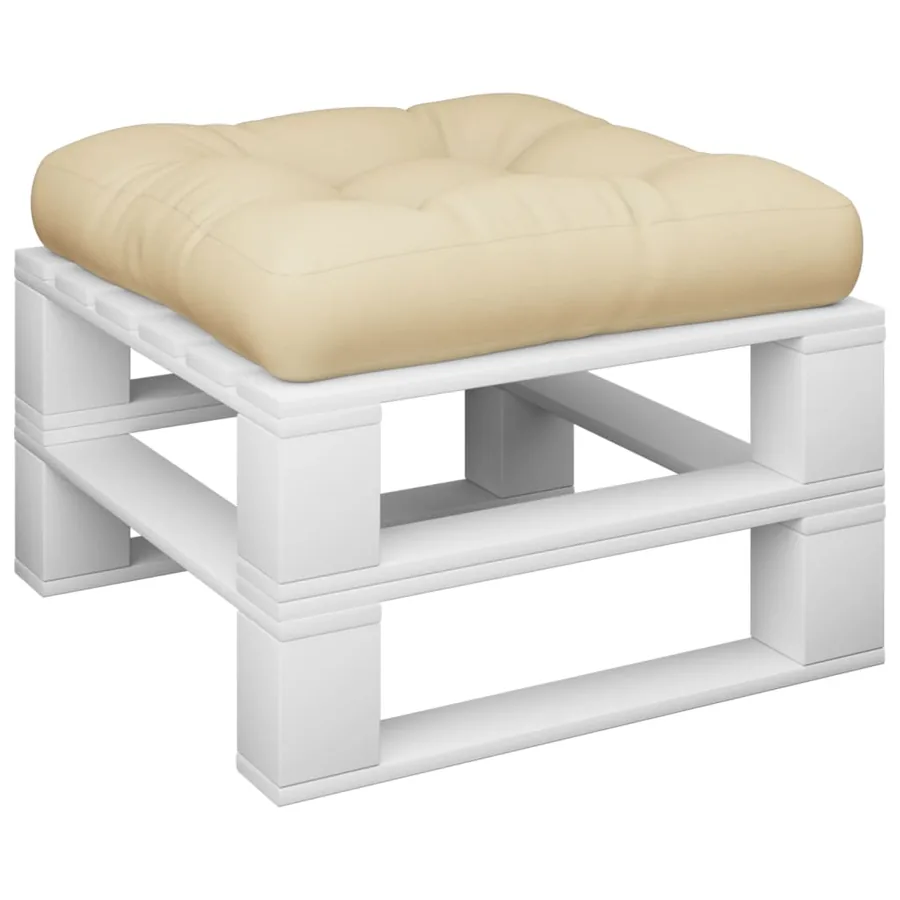 Coussin de palette beige 60x60x12 cm tissu - 3